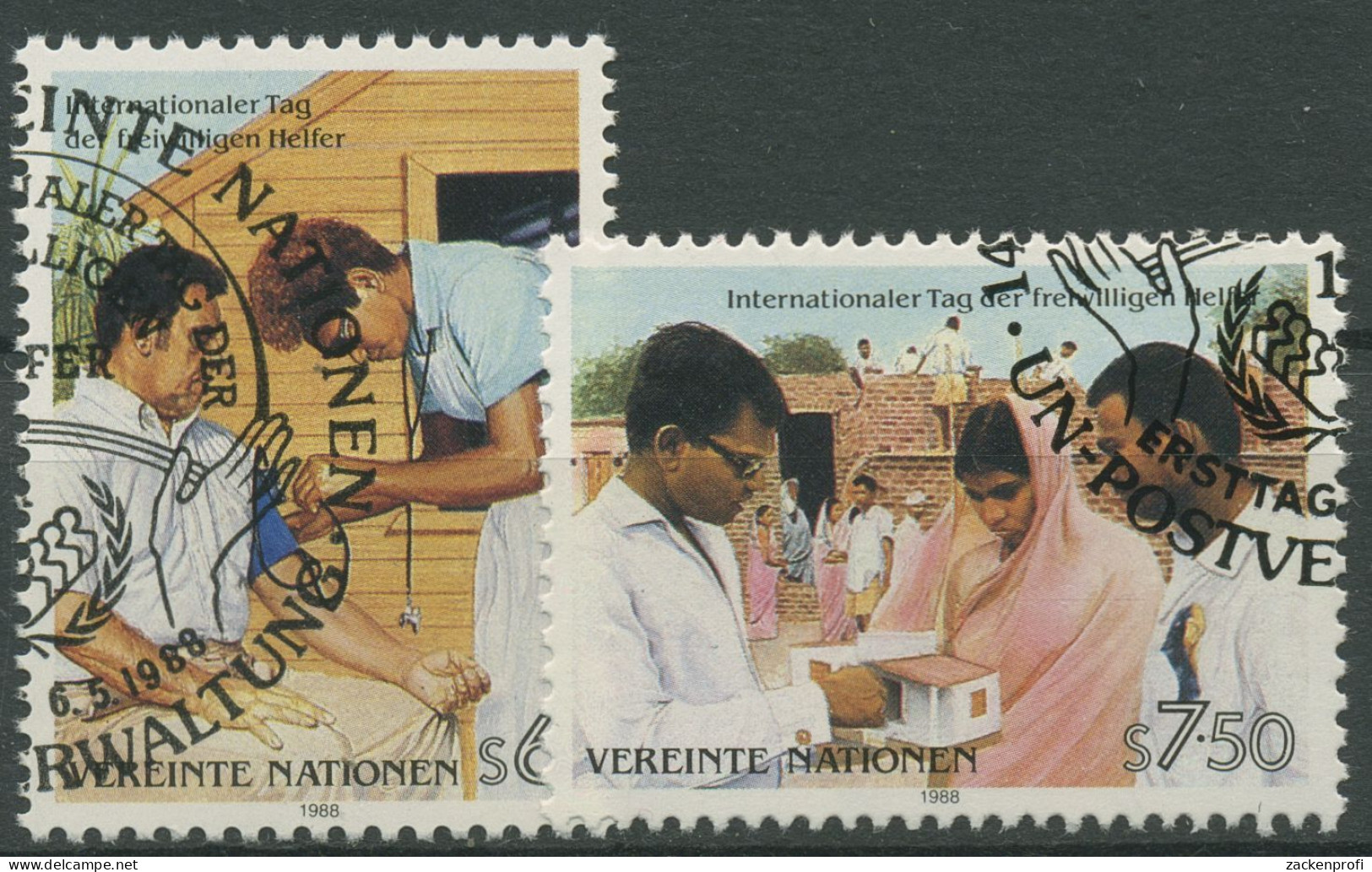 UNO Wien 1988 Entwicklungshelfer Medizin Hausbau 83/84 Gestempelt - Used Stamps