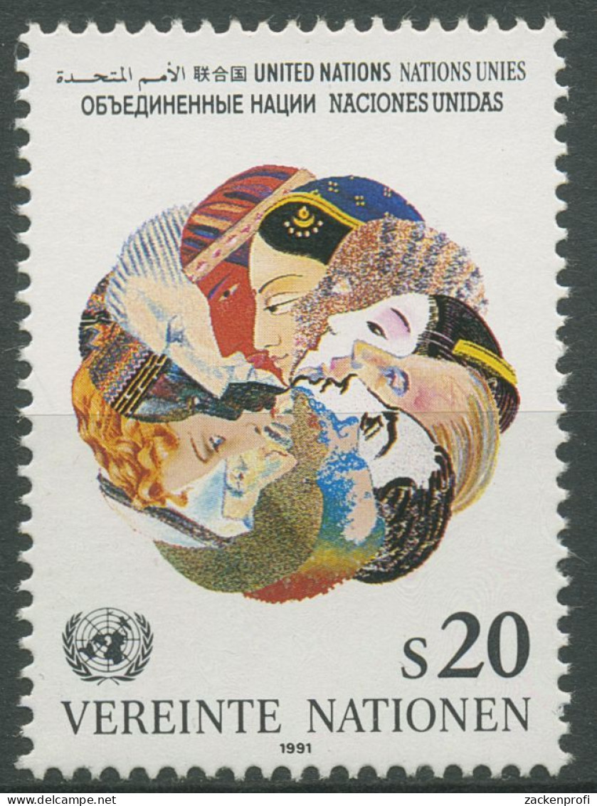 UNO Wien 1991 Freimarke Gesichter 116 Postfrisch - Unused Stamps