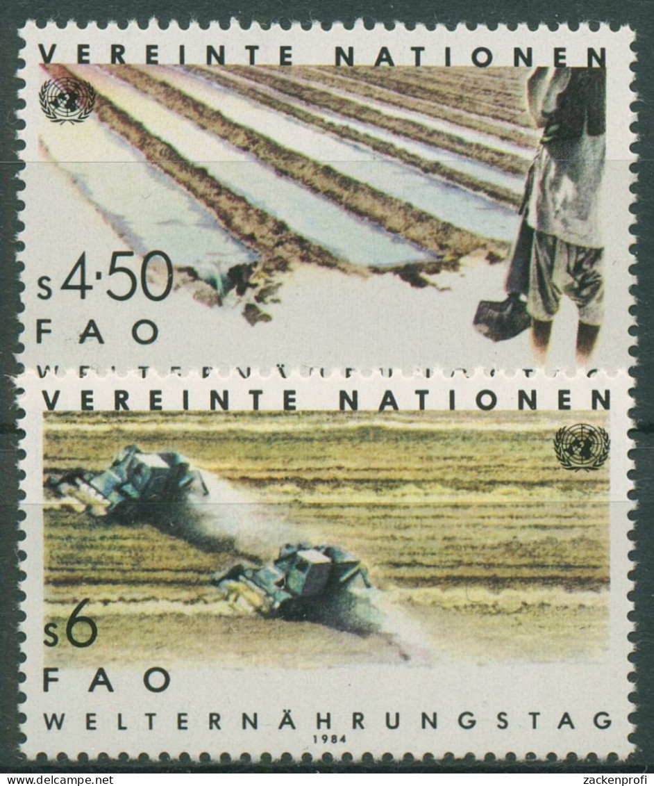 UNO Wien 1984 Welternährungstag Erntemaschinen 39/40 Postfrisch - Nuovi