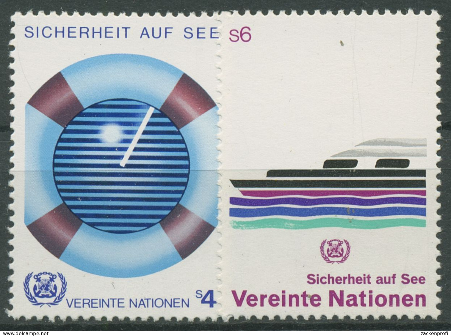 UNO Wien 1983 Sicherheit Auf See Rettungsring Schiff 30/31 Postfrisch - Ungebraucht