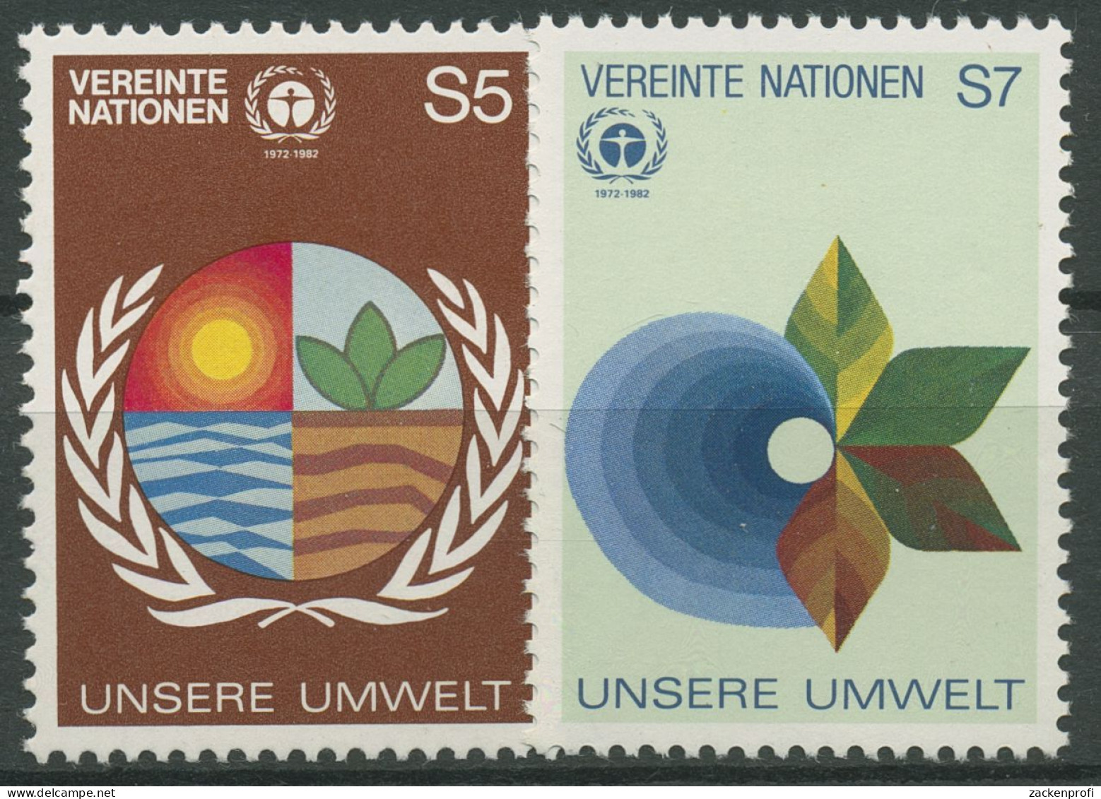 UNO Wien 1982 Umweltschutz Konferenz Stockholm 24/25 Postfrisch - Nuovi