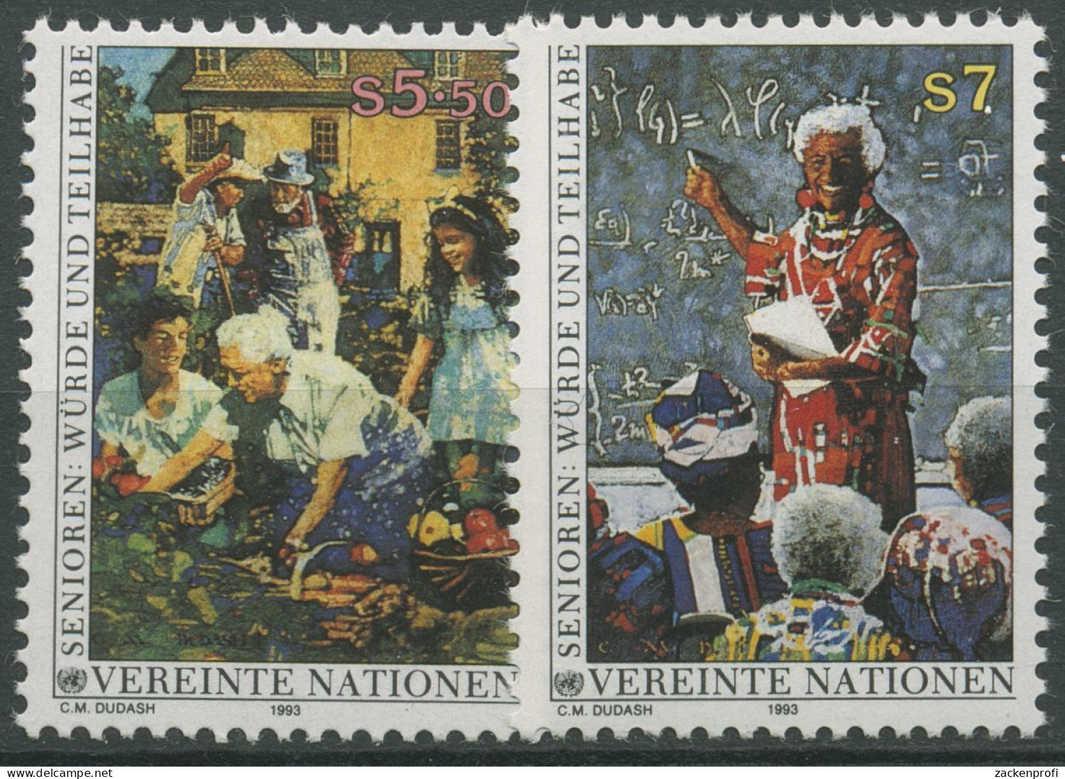 UNO Wien 1993 Seniorenarbeit 141/42 Postfrisch - Unused Stamps