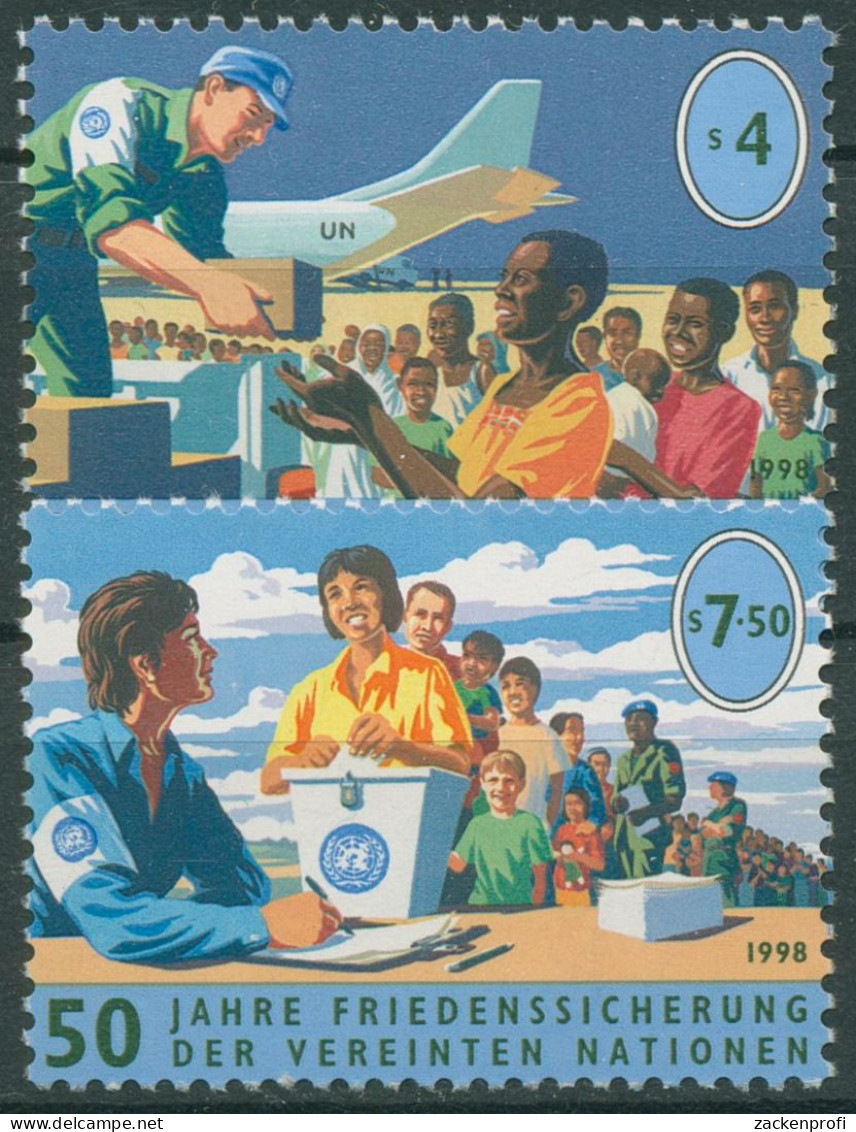 UNO Wien 1998 Friedensmaßnahmen Hilfsgüterverteilung 266/67 Postfrisch - Ungebraucht