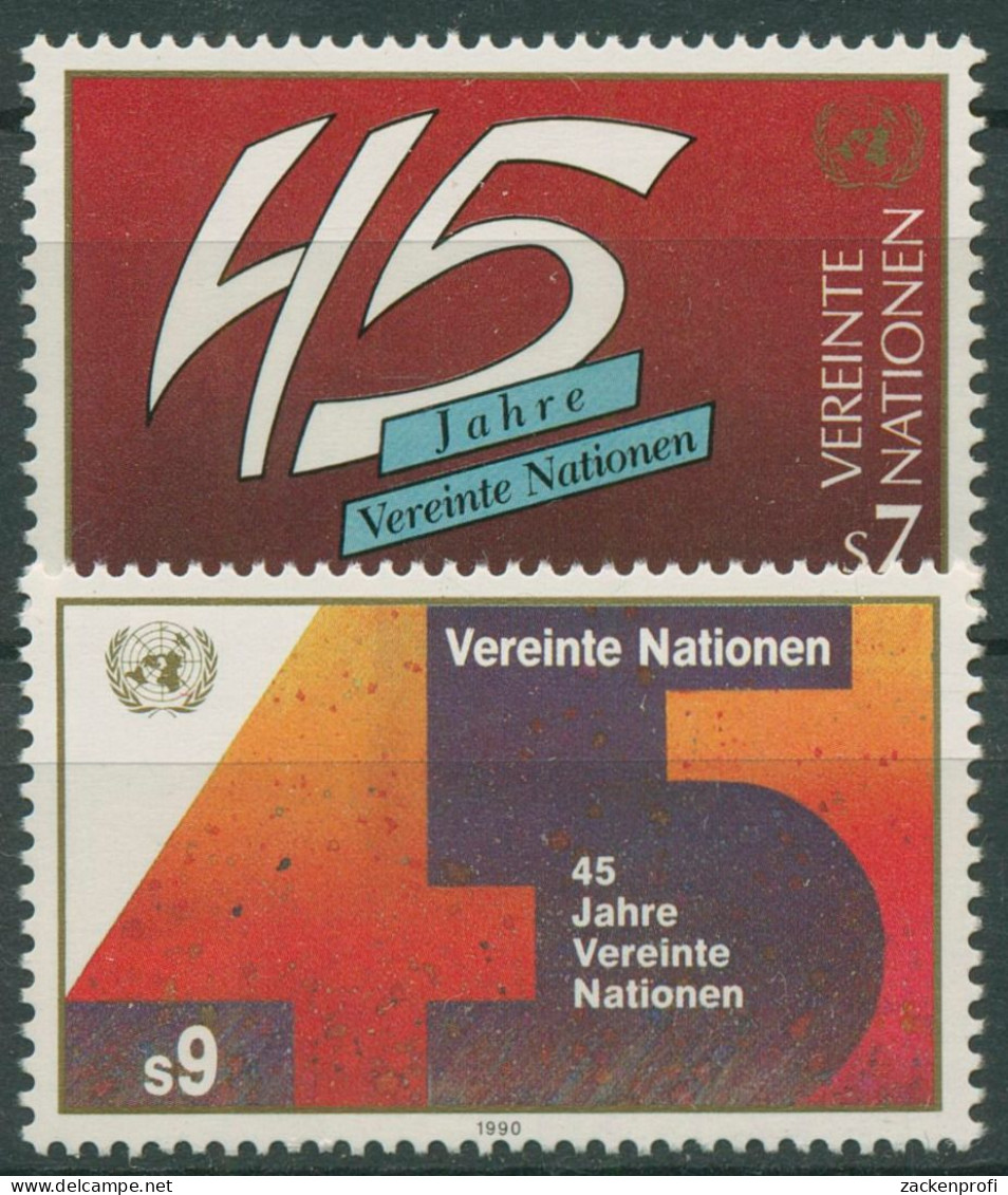 UNO Wien 1990 45 Jahre Vereinte Nationen 104/05 Postfrisch - Nuovi