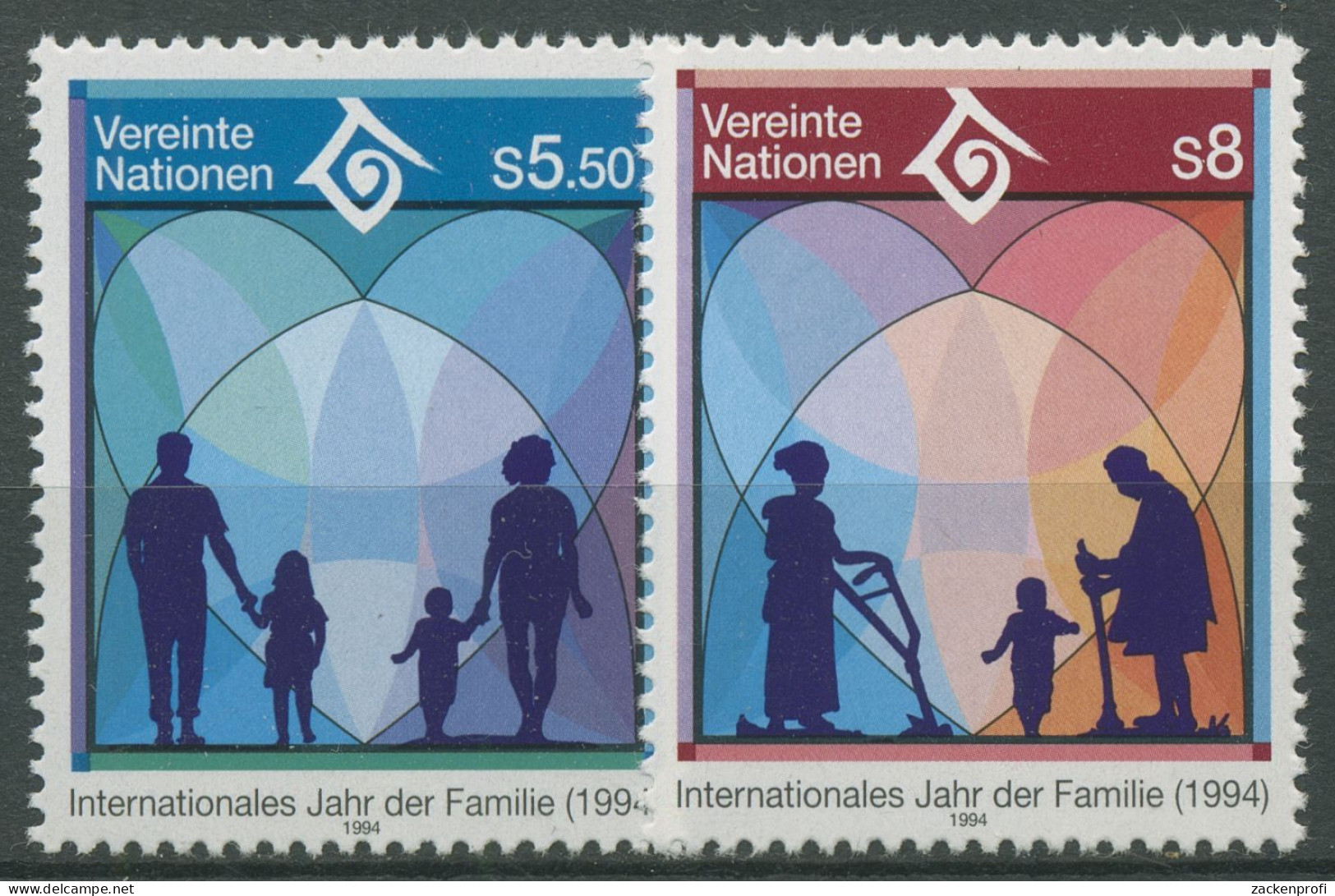 UNO Wien 1994 Jahr Der Familie 160/61 Postfrisch - Ungebraucht