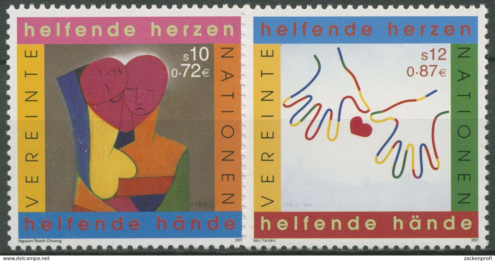 UNO Wien 2001 Jahr Des Ehrenamtes Gemälde 331/32 Postfrisch - Ungebraucht
