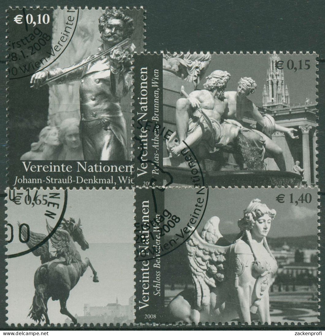 UNO Wien 2008 Österreich Sehenswürdigkeiten 522/25 Gestempelt - Usados