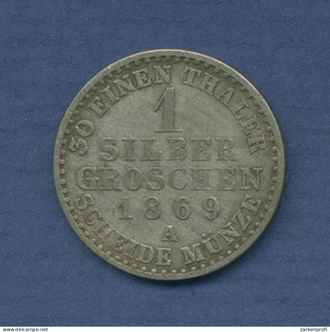 Preußen 1 Silbergroschen 1869 A, König Wilhelm I., J 89, Fast Vz (m3328) - Kleine Munten & Andere Onderverdelingen