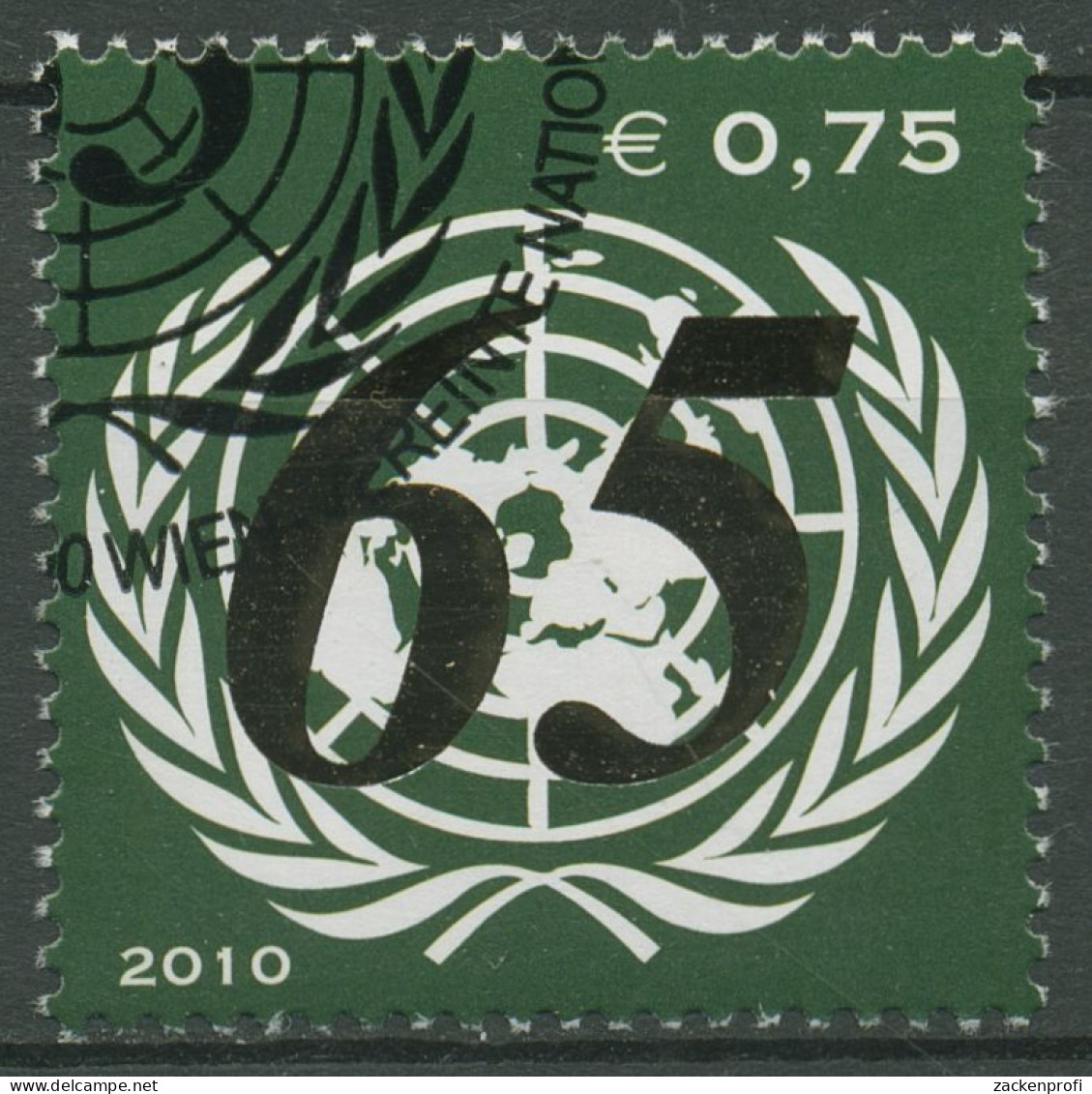 UNO Wien 2010 65 Jahre Vereinte Nationen UNO-Emblem 677 Gestempelt - Used Stamps