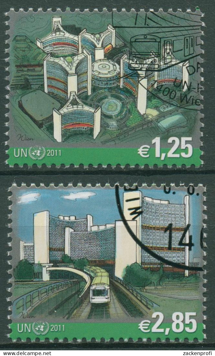 UNO Wien 2011 UNO-Gebäude Wien Zeichnungen 689/90 Gestempelt - Used Stamps