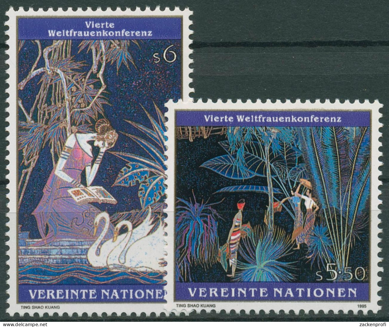 UNO Wien 1995 Weltfrauenkonferenz Gemälde 188/89 Postfrisch - Unused Stamps
