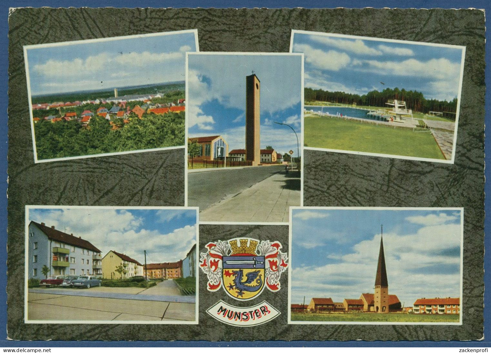 Munster-Lager Kirchen Schwimmbad, Gelaufen 1969 (AK4404) - Munster