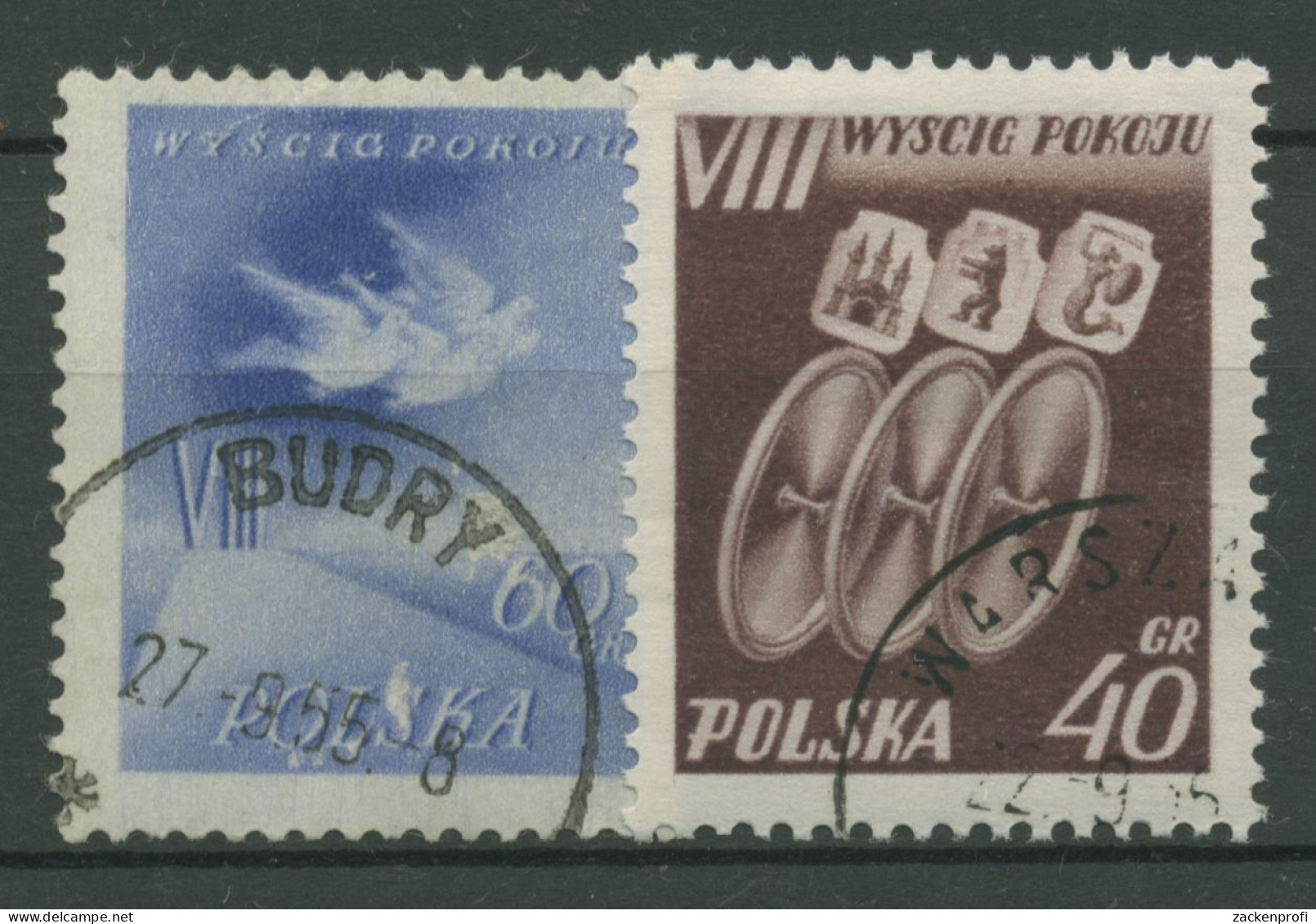 Polen 1955 Radsport Internationale Friedensfahrt 905/06 Gestempelt - Gebraucht