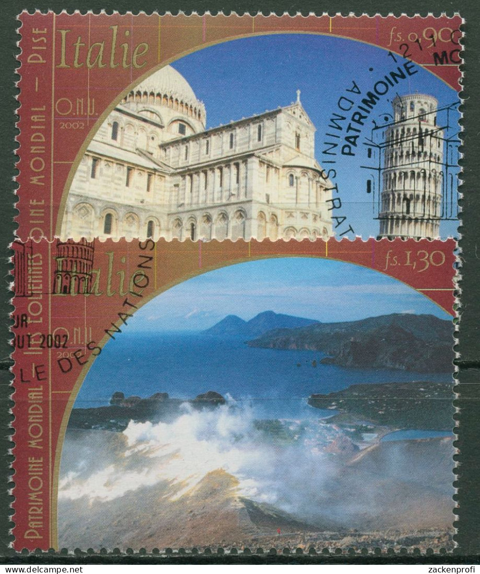 UNO Genf 2002 UNESCO Italien Bauwerke Pisa 448/49 Gestempelt - Gebraucht