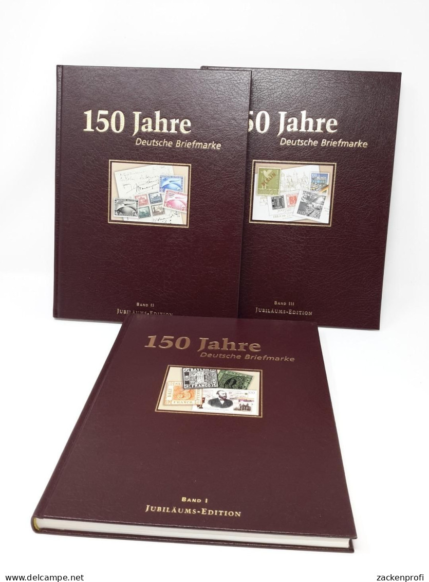 Jubiläums-Edition 150 Jahre Deutsche Briefmarken, 3-bändig, Gebraucht (Z1317) - Andere & Zonder Classificatie