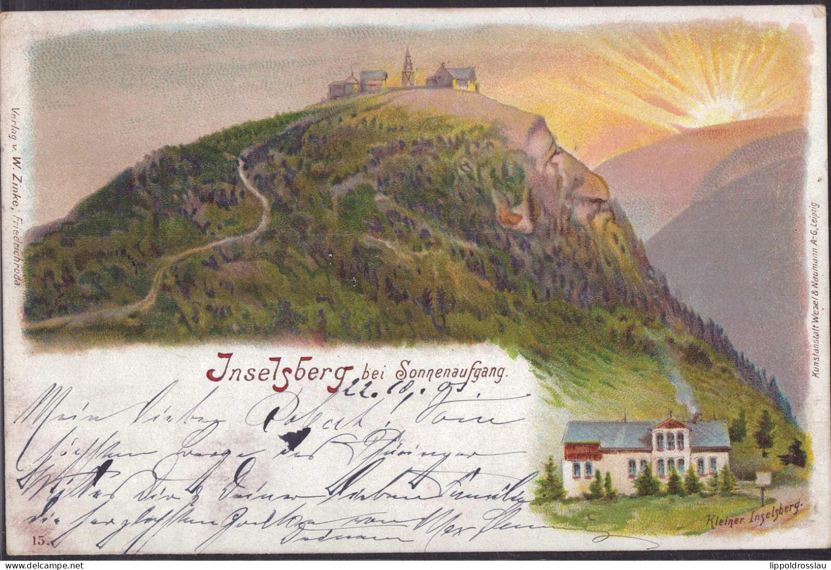 Gest. O-6083 Inselsberg Bei Sonnenaufgang 1903 - Schmalkalden