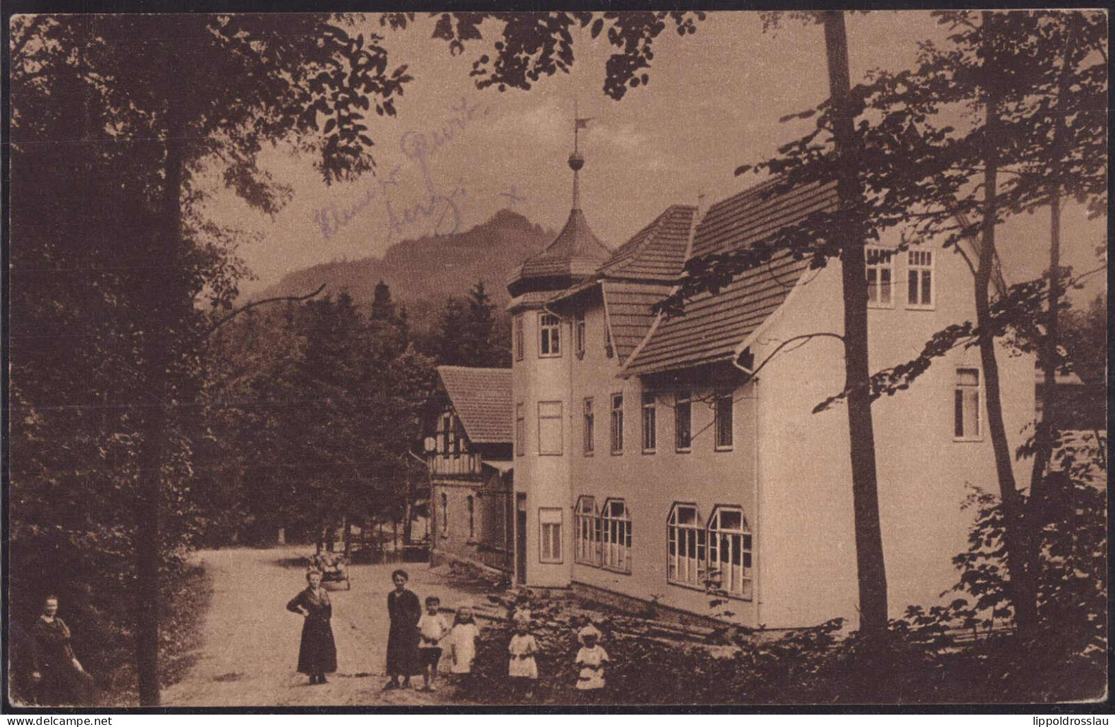 Gest. O-6102 Römhild Gasthaus Hotel Waldhaus 1921 - Meiningen