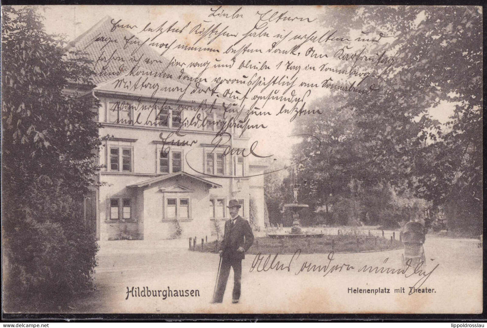 Gest. O-6110 Hildburghausen Helenenplatz 1907 - Hildburghausen