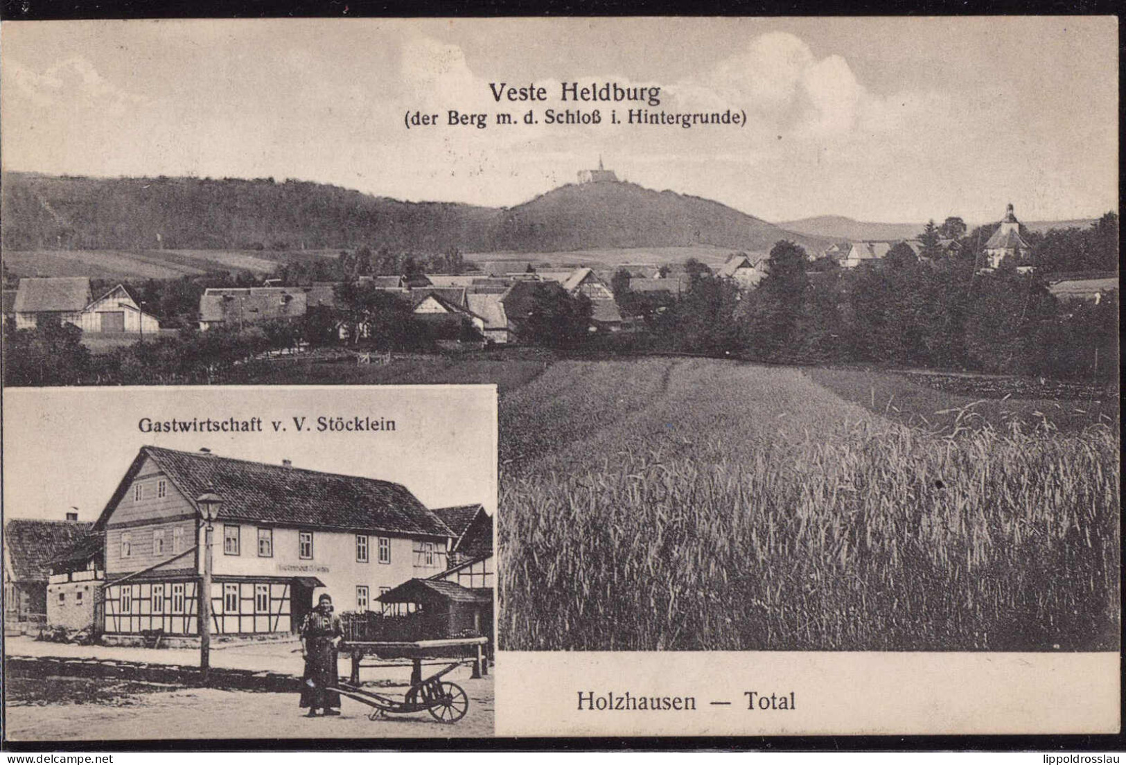 Gest. O-6111 Holzhausen Gasthaus Stöcklein 1913 - Hildburghausen