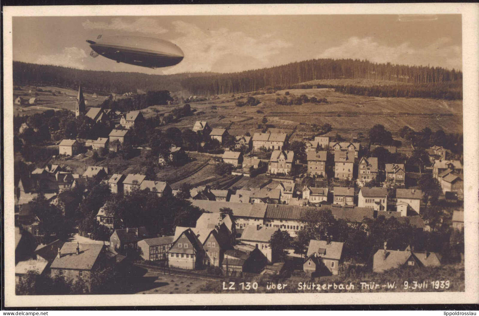 * O-6316 Stützerbach Zeppelin LZ 130 über Dem Ort - Ilmenau