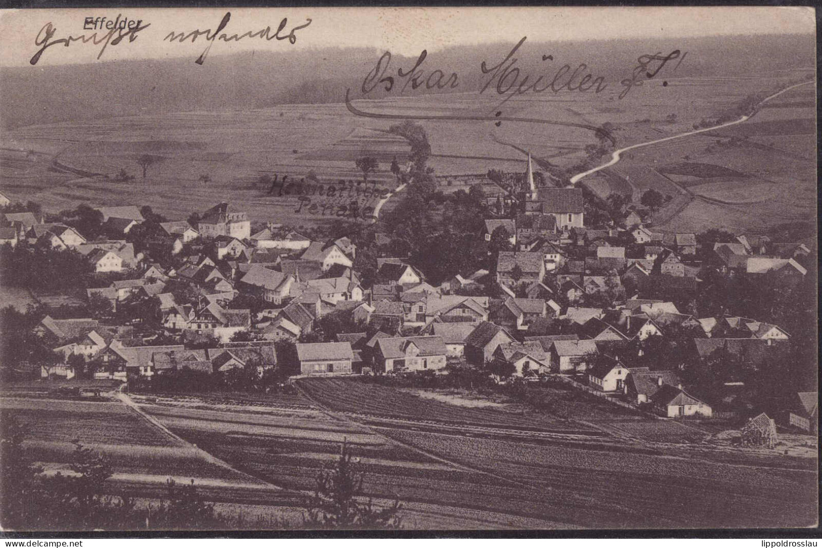 Gest. O-6401 Effelder Blick Zum Ort 1911 - Sonneberg