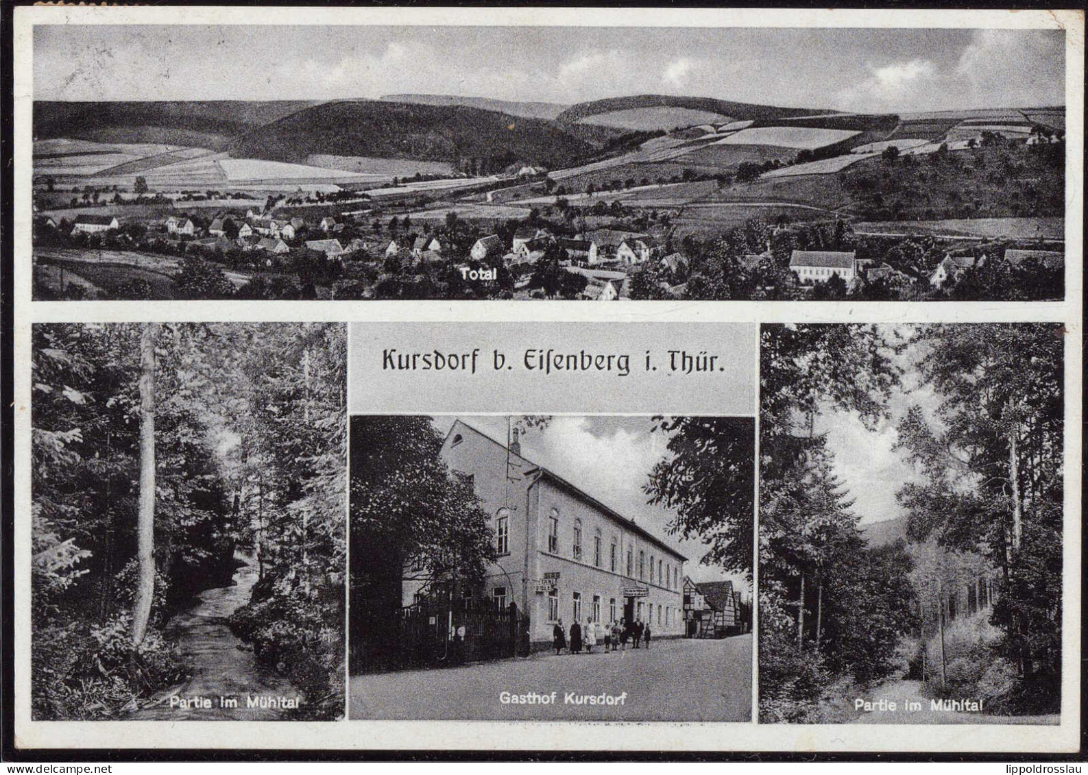 Gest. O-6521 Kursdorf Gasthaus Mühltal 1940 - Eisenberg