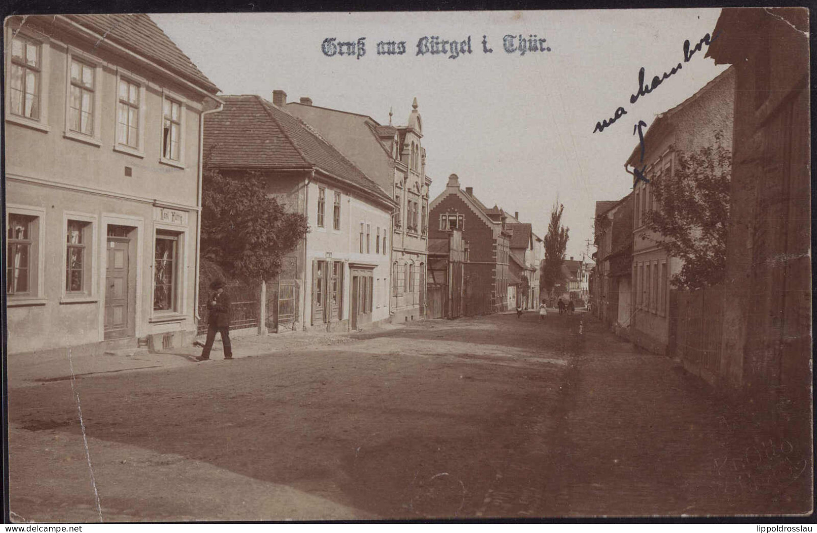 Gest. O-6522 Bürgel Foto-AK 1909, EK 6mm - Eisenberg