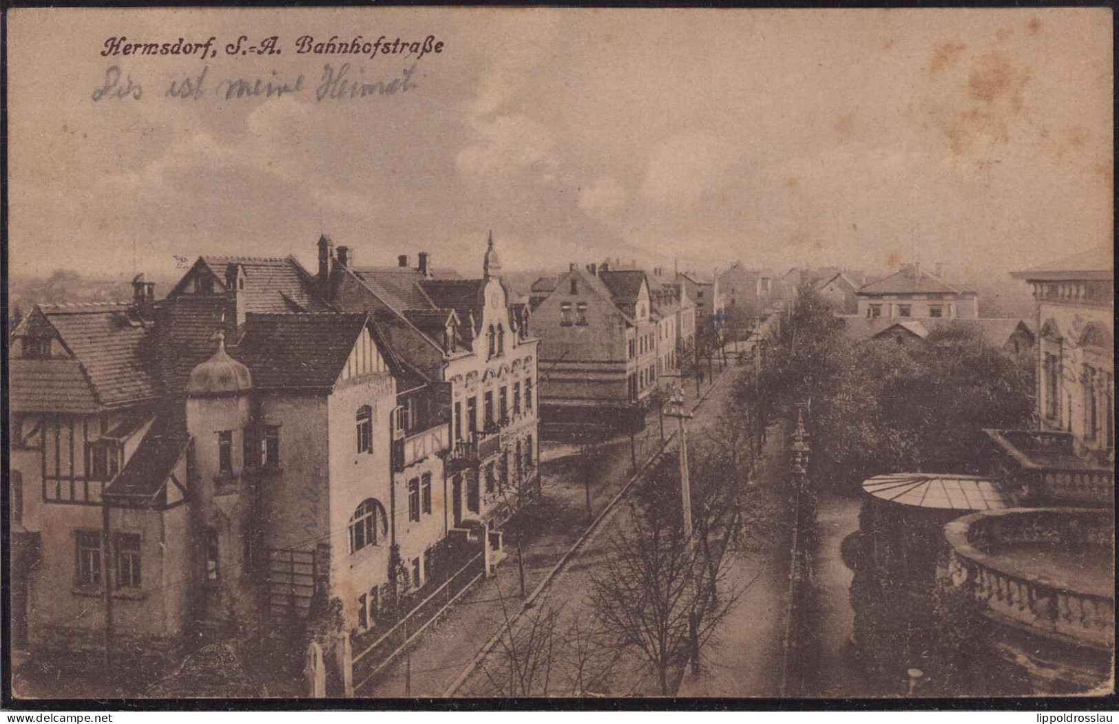 Gest. O-6530 Hermsdorf Bahnhofstraße, Briefmarke Enfternt - Hermsdorf