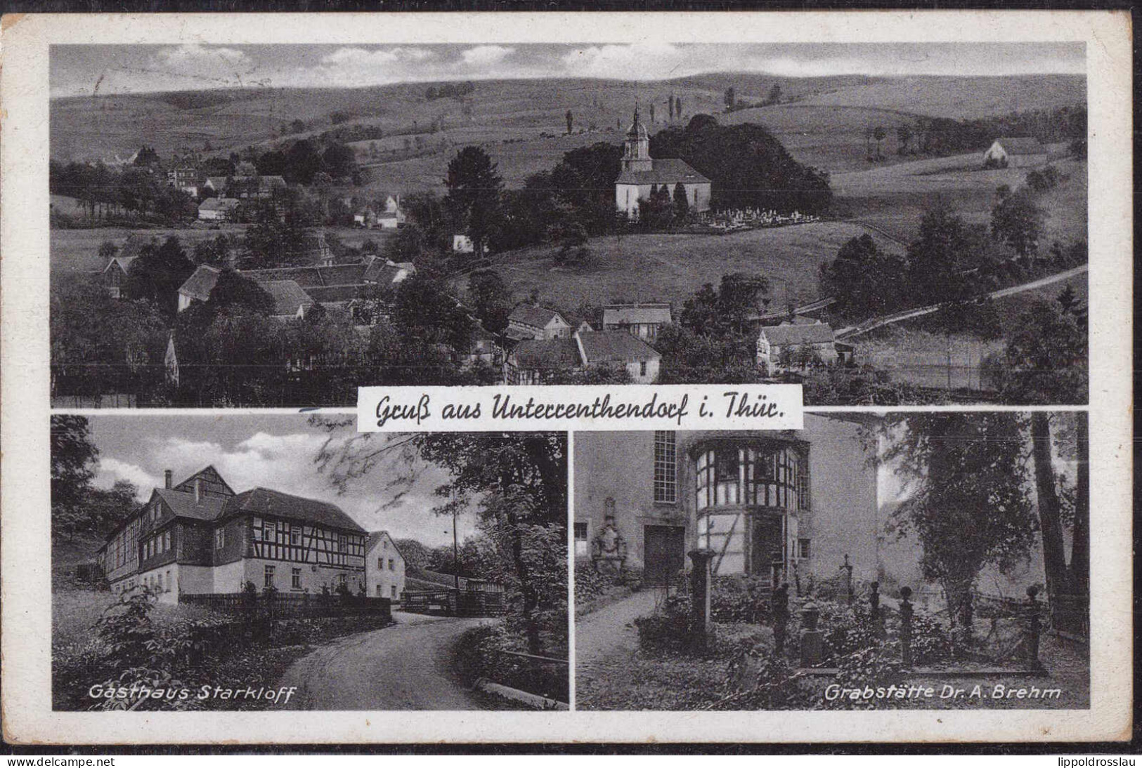 Gest. O-6541 Unter-Renthendorf Gasthaus Starkloff 1941 - Stadtroda