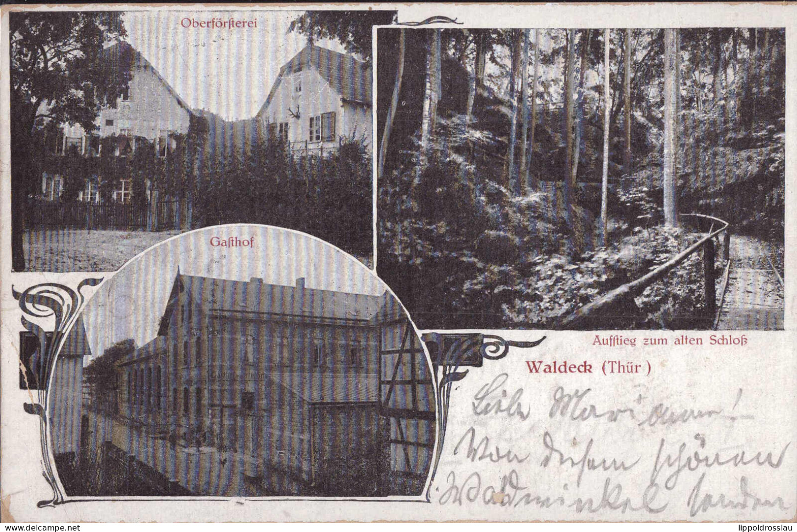 Gest. O-6541 Waldeck Gasthaus Oberförsterei 1930 - Stadtroda