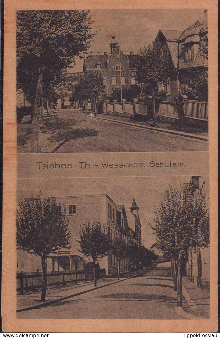 Gest. O-6576 Triebes Wesserstraße Schulstraße 1953 - Zeulenroda