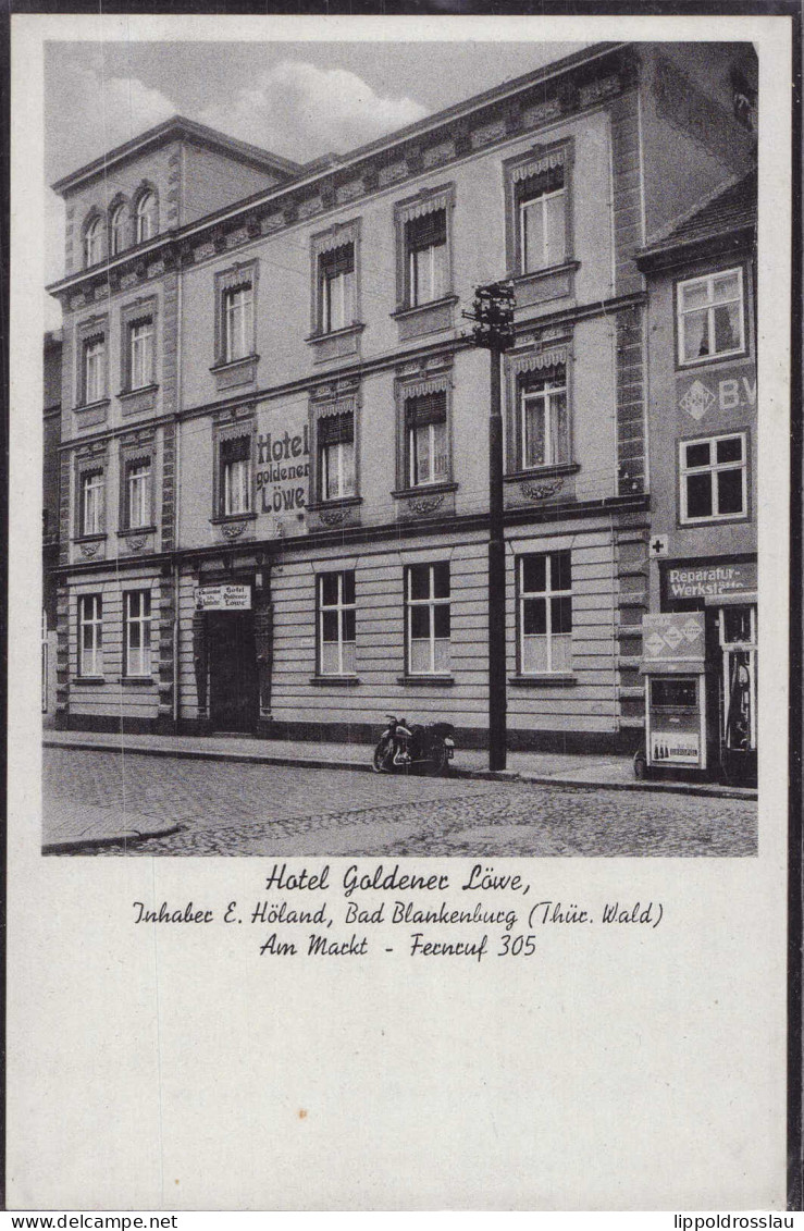 * O-6823 Bad Blankenburg Hotel Gasthaus Goldener Löwe - Rudolstadt