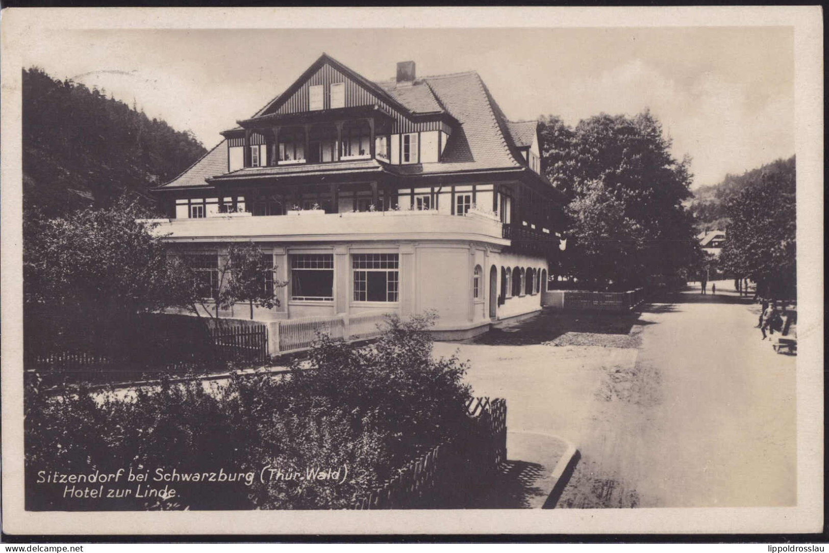 Gest. O-6826 Sitzendorf Hotel Zur Linde 1926 - Rudolstadt