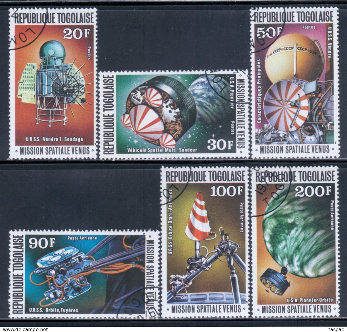 Togo 1978 Mi# 1294-1299 A Used - US Pioneer And USSR Venera Space Missions - Africa