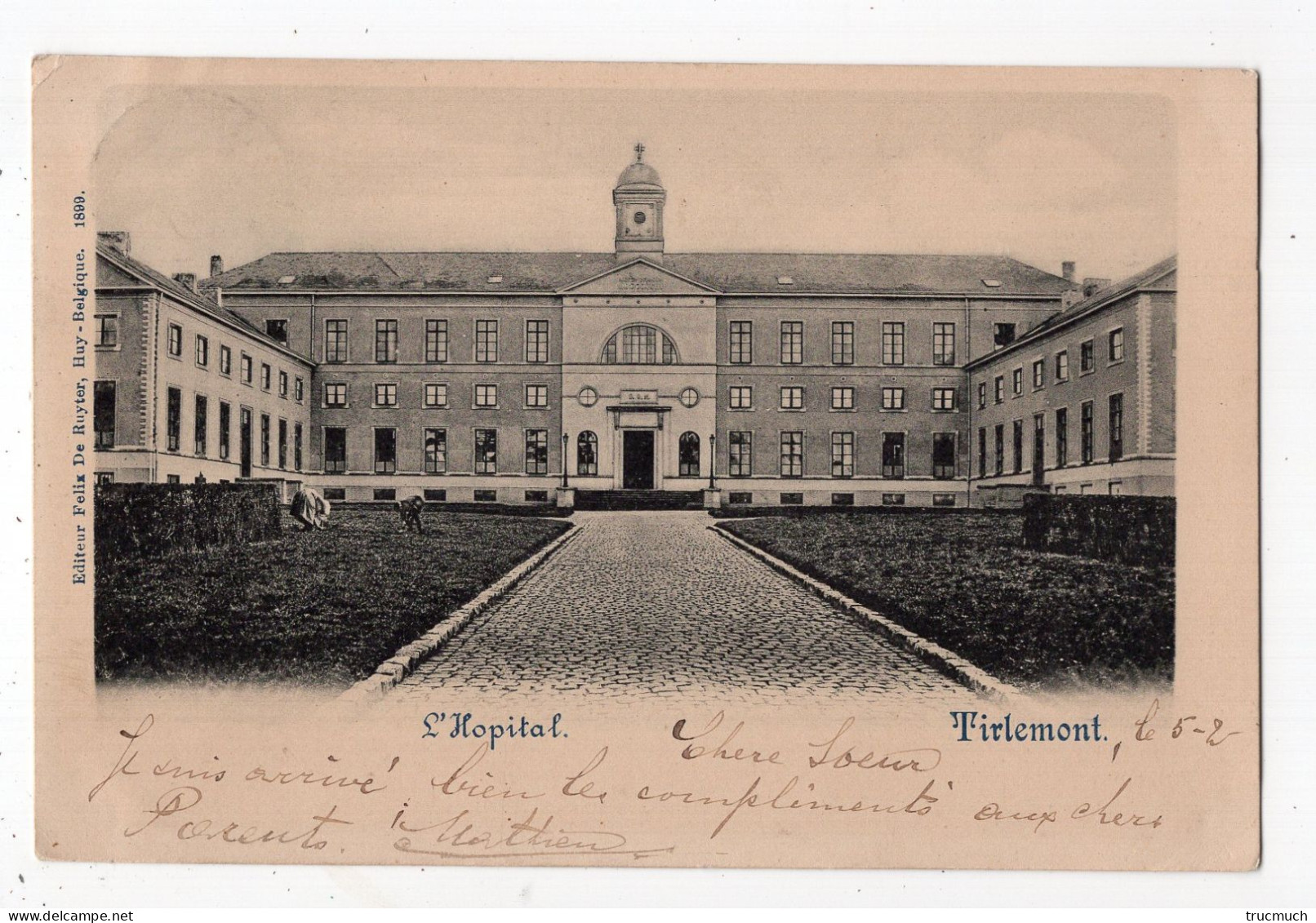 TIRLEMONT - L'hôpital *Editeur De Ruyter, Huy 1899* - Tienen