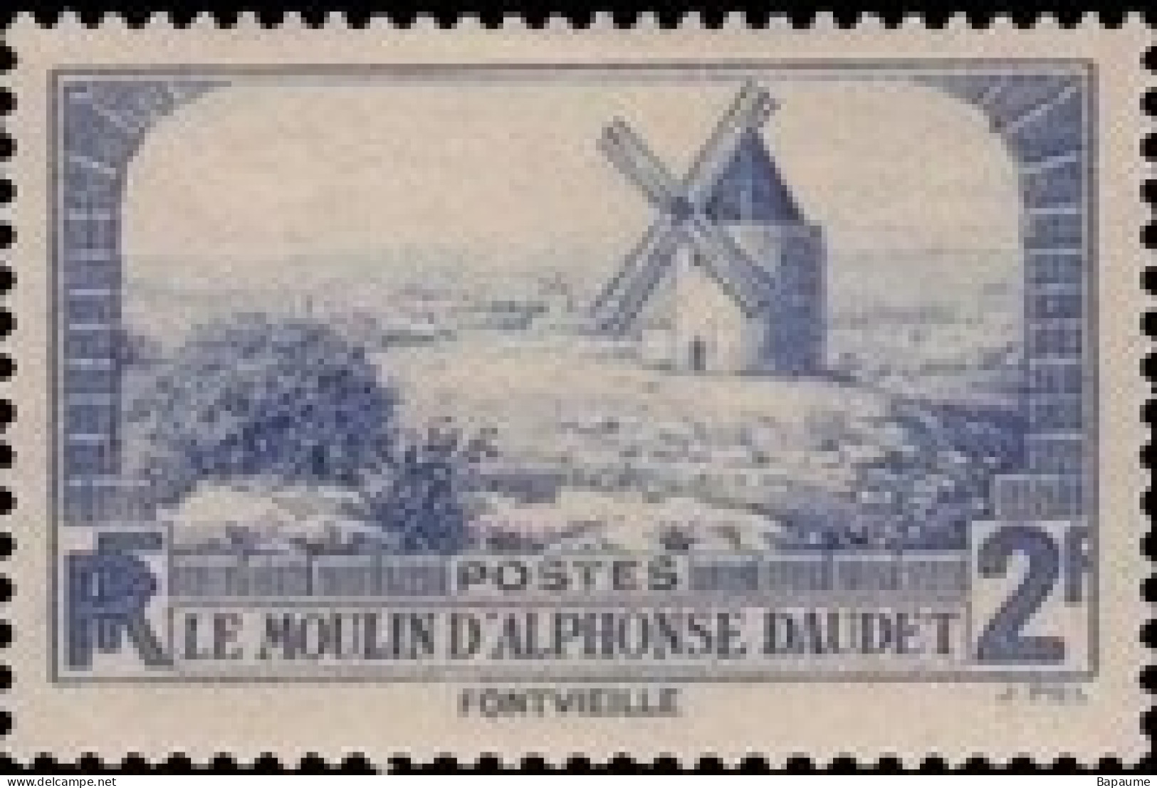 France - Yvert & Tellier N°311 - Le Moulin D'Alphonse Daudet - Neuf** NMH - Cote Catalogue 7€ - Neufs