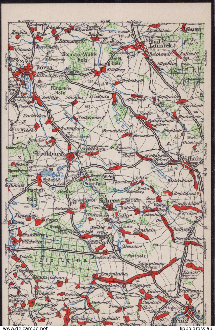 * O-7230 Geithain Wona-Umgebungskarte 46-46 - Geithain