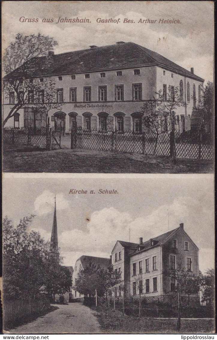 Gest. O-7231 Jahnshain Gasthaus Heinich 1917 - Geithain