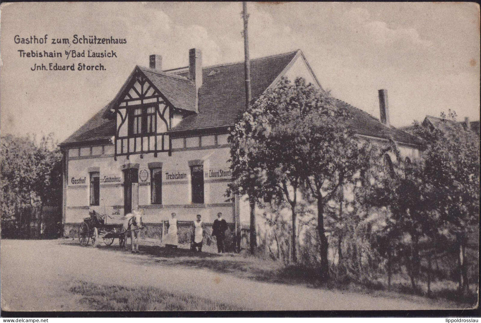 * O-7231 Trebishain Gasthaus Zum Schützenhaus 1923 - Geithain