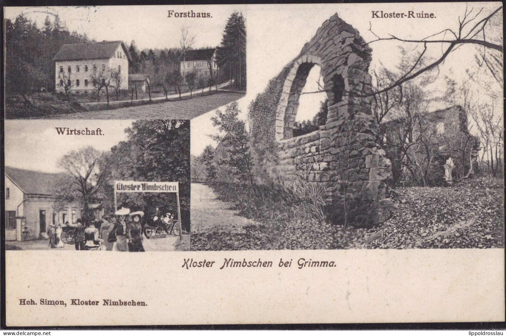 Gest. O-7240 Nimbschen Klosterwirtschaft Forsthaus 1911 - Grimma