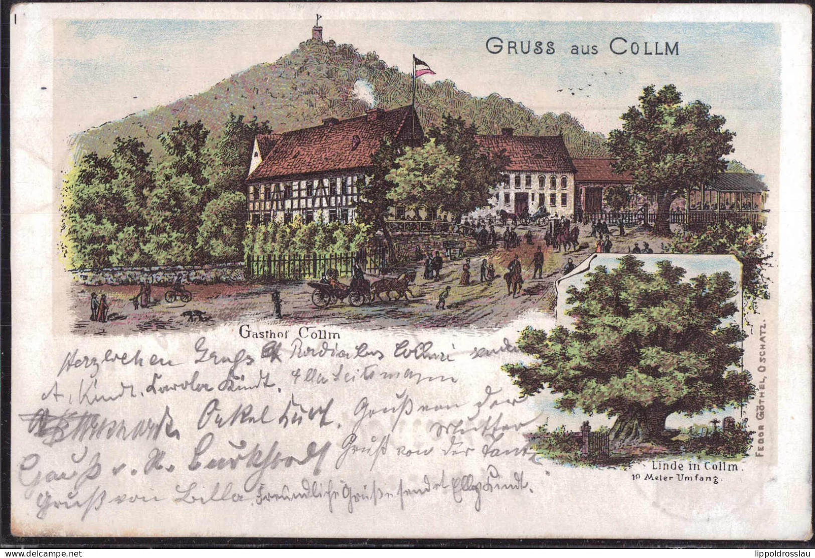 Gest. O-7261 Collm Gasthaus 1899 - Oschatz