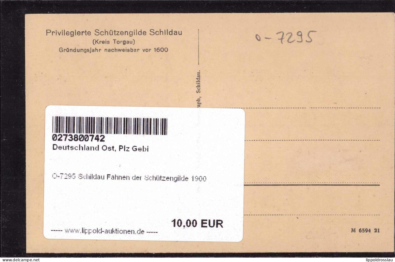 * O-7295 Schildau Fahnen Der Schützengilde 1900 - Torgau