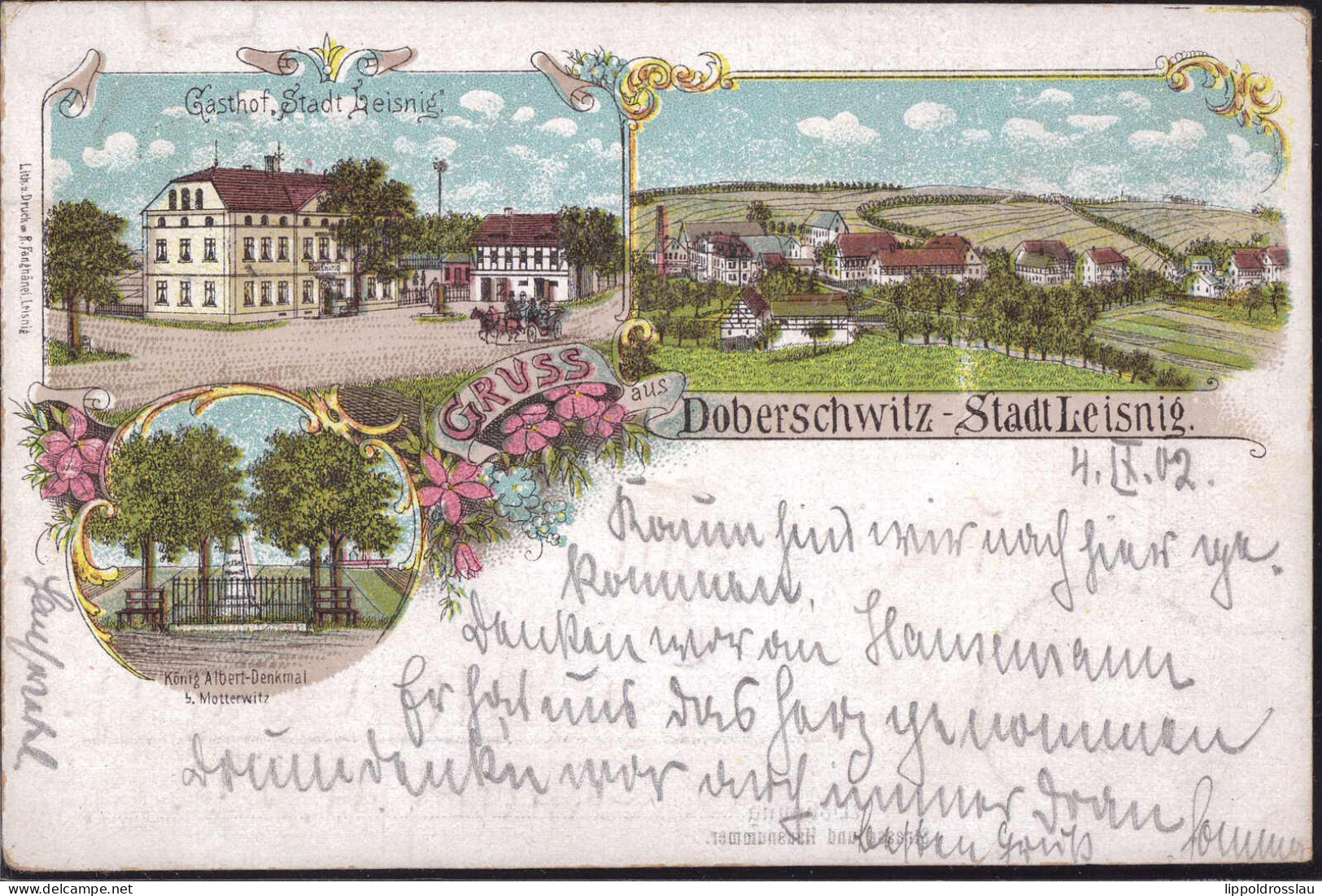 O-7321 Doberschwitz Gatshaus Stadt Leisnig 1907 - Leisnig