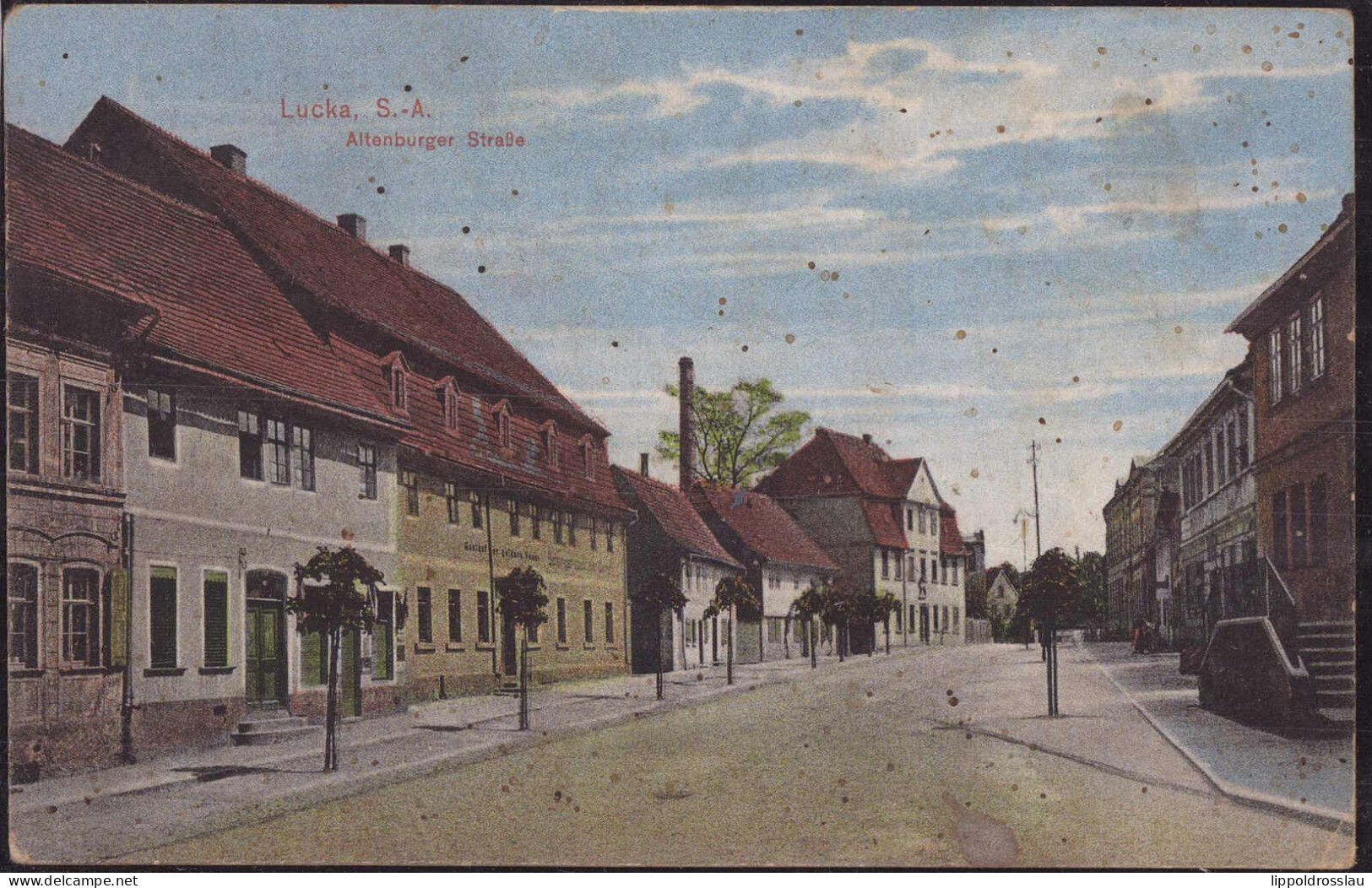 Gest. O-7403 Lucka Altenbureg Straße 1917, Fliegendreck Auf Front - Altenburg