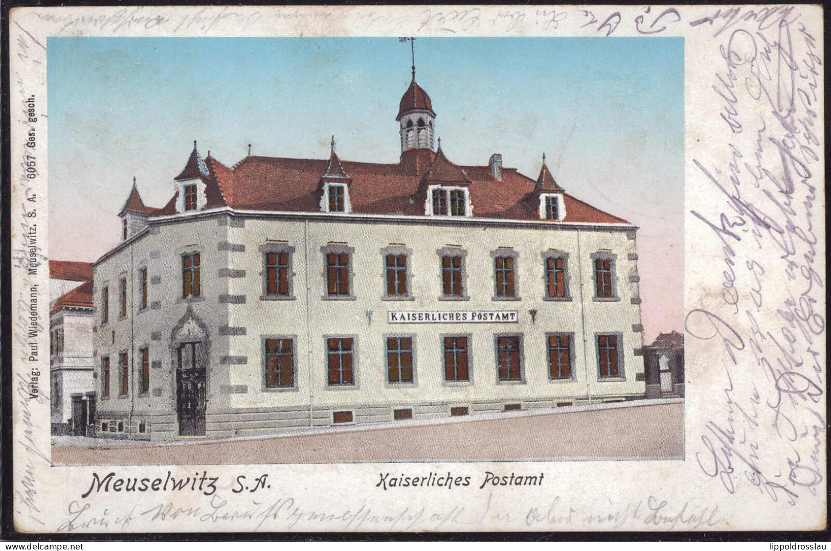 Gest. O-7403 Meuselwitz Postamt, Golden Windows 1914, Min. Best. - Altenburg