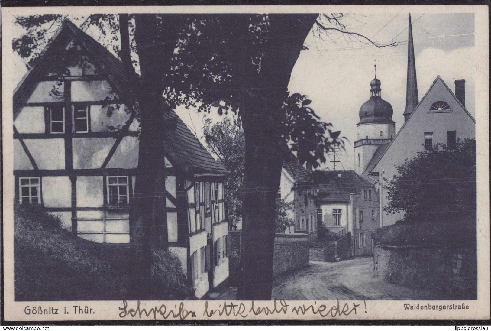 Gest. O-7422 Gößnitz Waldenburgerstraße 1930 - Schmoelln