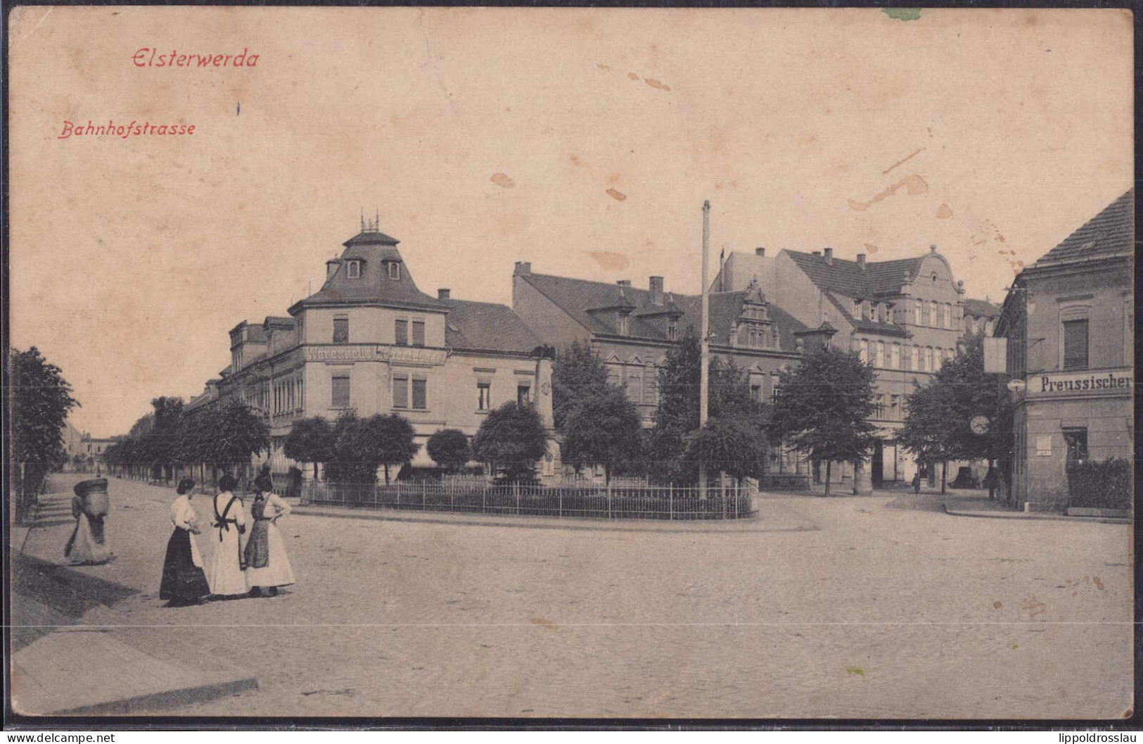 Gest. O-7904 Elsterwerda Bahnhofstraße, Feldpost 1915 - Falkenberg