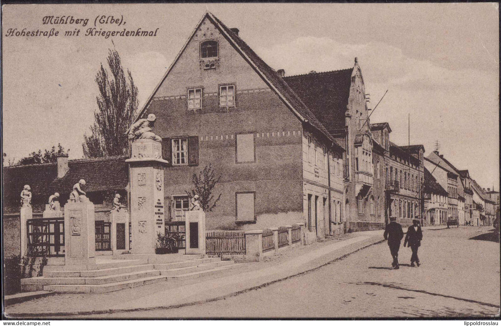 Gest. O-7906 Mühlberg Hohestraße 1928, Briefmarke Entfernt - Falkenberg