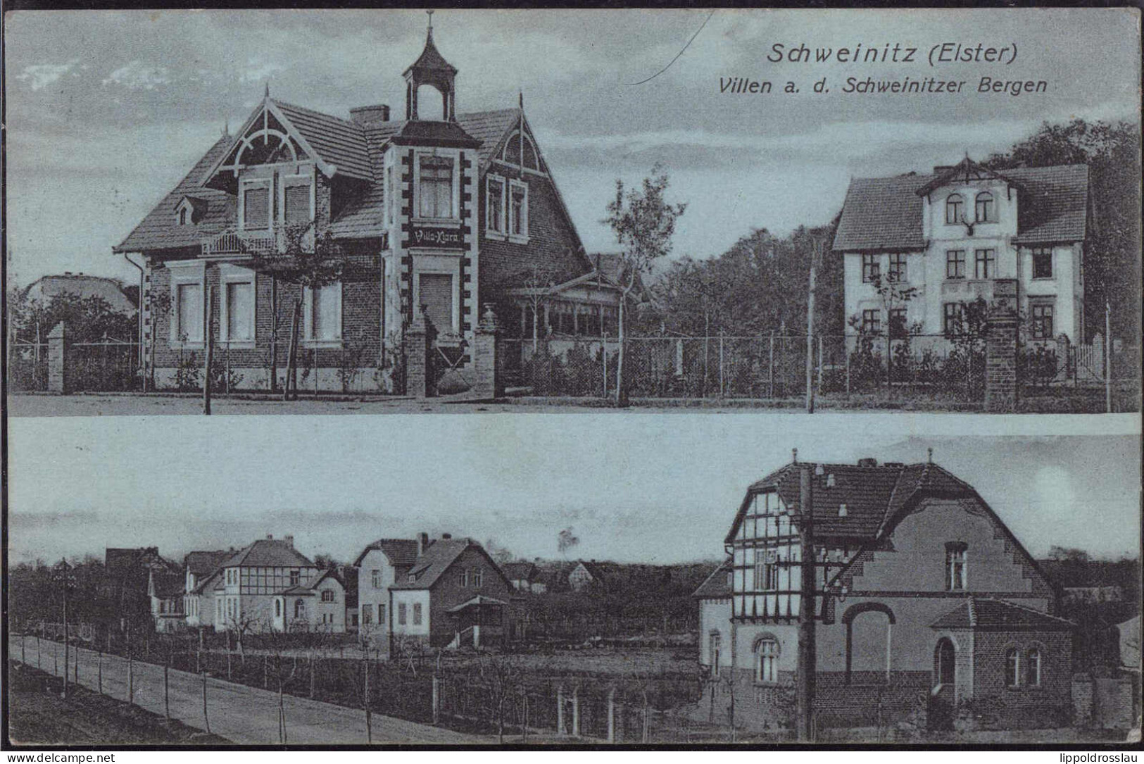 Gest. O-7913 Schweinitz Villen An Den Schweiniter Bergen 1913 - Falkenberg