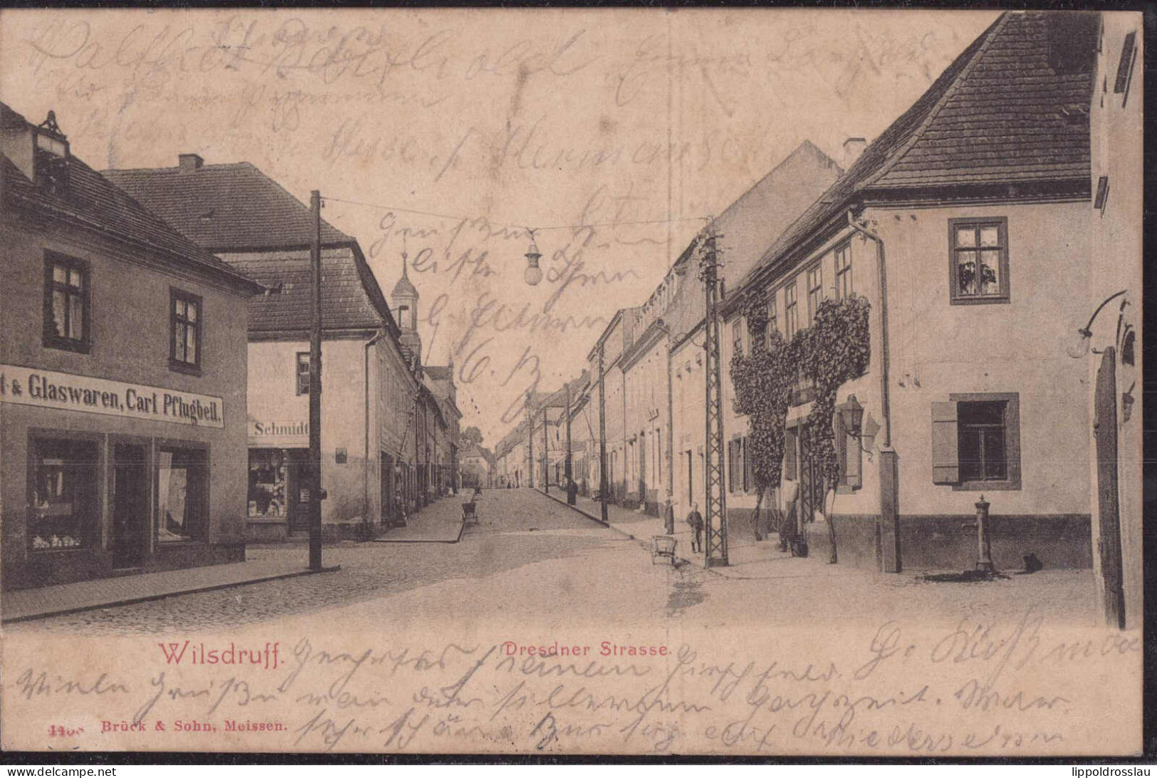 Gest. O-8224 Wilsdruff Dresdner Straße 1905, Bug 9mm - Freital